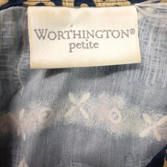 Worthington Woman's Petite Dress Size SMALL, Sleeveless, Button-up, Knee Length - Picture 3 of 8